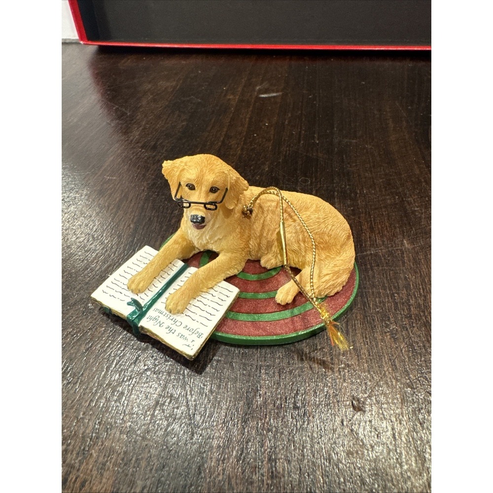 Retired Danbury Mint A Golden Holiday Christmas " A Christmas Classic" Retriever
